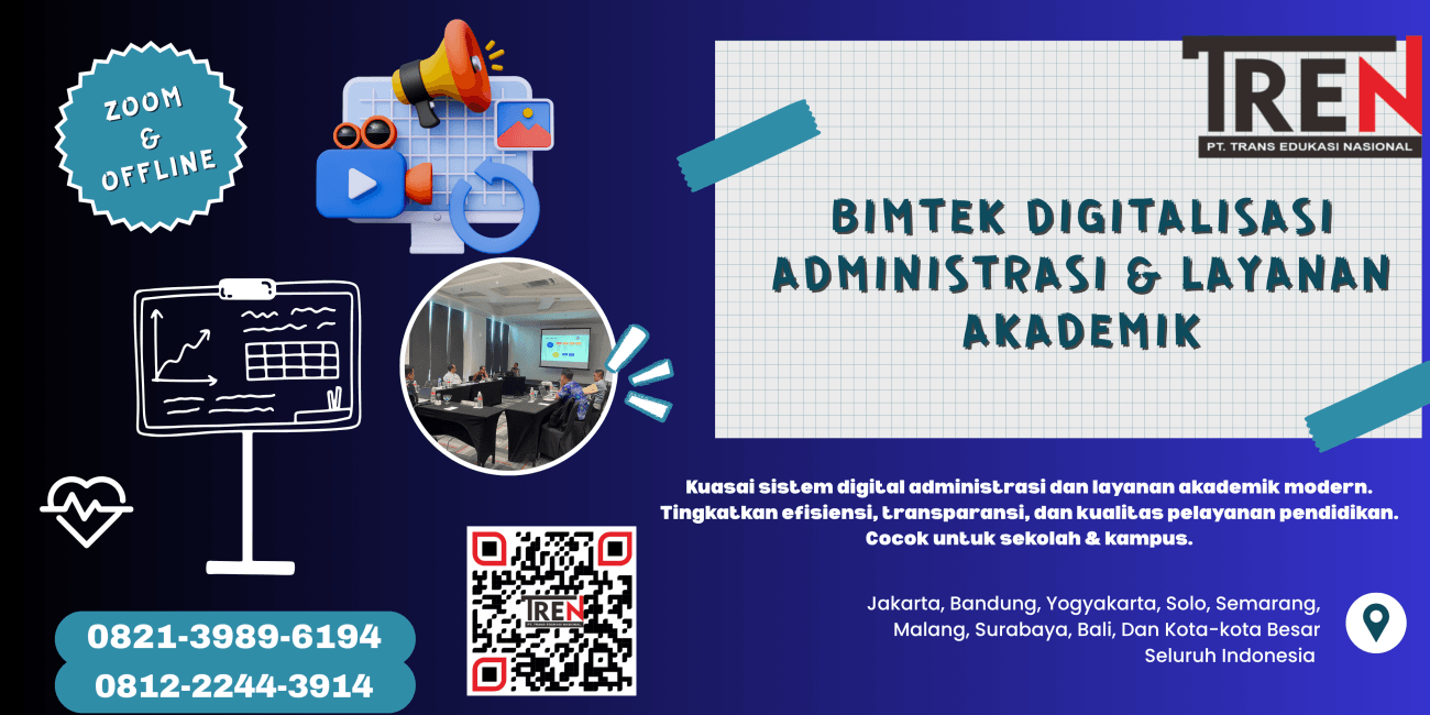 Pelatihan Digitalisasi Administrasi dan Layanan Akademik 2025 – Strategis & Terapan untuk Kampus Modern