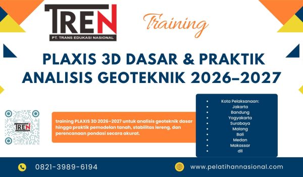 Pelatihan PLAXIS 3D Geoteknik 2026