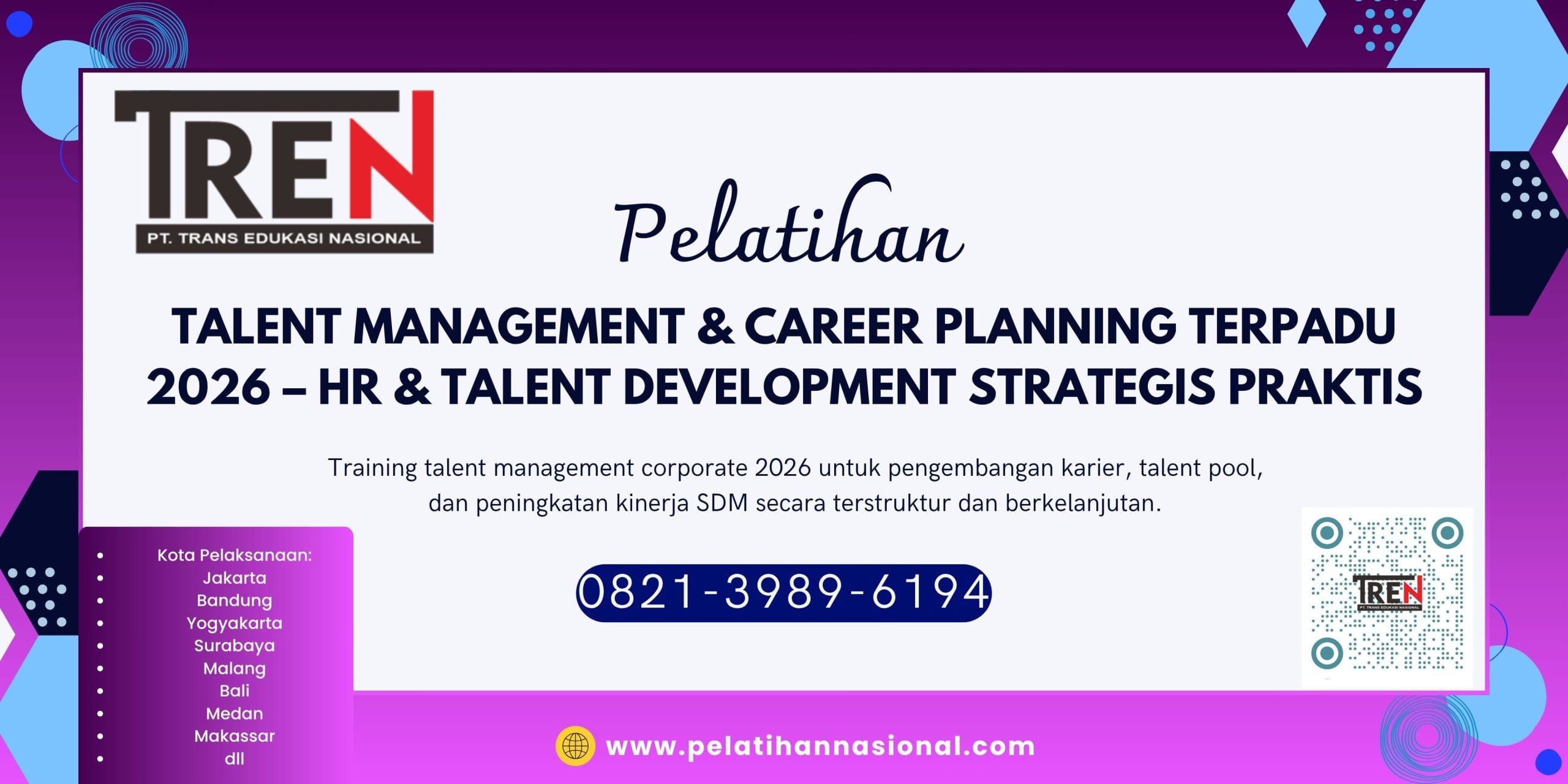 Pelatihan Talent Management Career Planning Corporate 2026 – HR & Talent Development Strategis Praktis