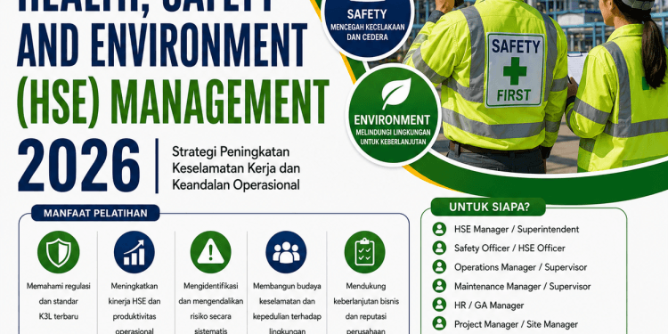Pelatihan Health, Safety and Environment (HSE) Management 2026: Strategi Peningkatan Keselamatan Kerja dan Keandalan Operasional