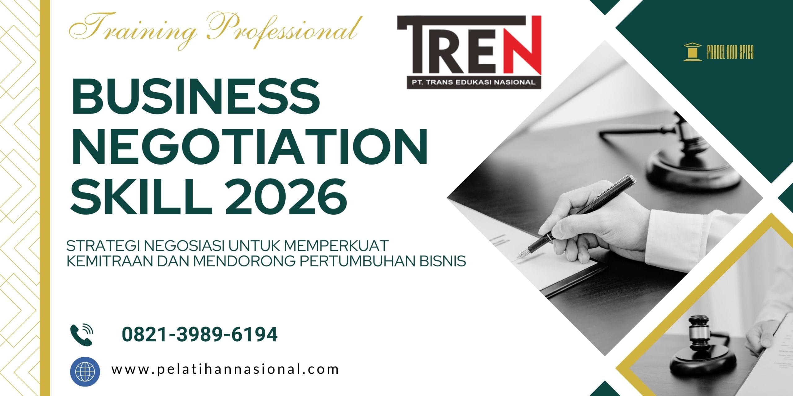 Pelatihan Business Negotiation Skill 2026: Strategi Negosiasi untuk Memperkuat Kemitraan dan Mendorong Pertumbuhan Bisnis