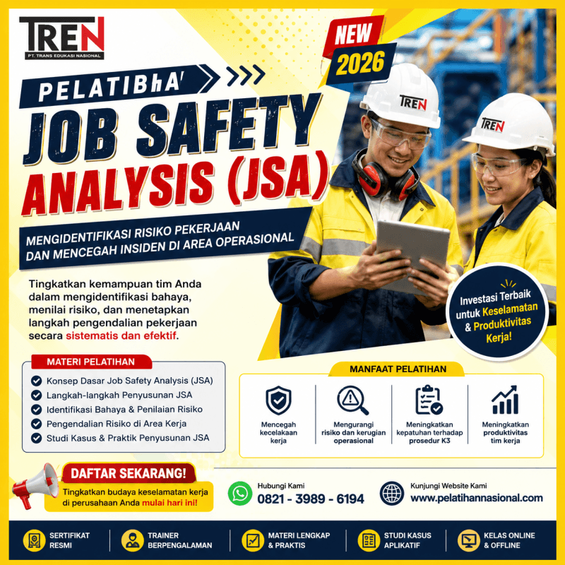 Pelatihan Job Safety Analysis (JSA) 2026: Mengidentifikasi Risiko Pekerjaan dan Mencegah Insiden di Area Operasional