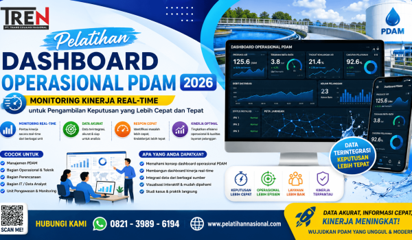 Pelatihan Dashboard Operasional PDAM 2026: Monitoring Kinerja Real-Time untuk Pengambilan Keputusan yang Lebih Cepat dan Tepat