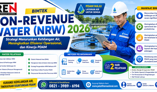 Bimtek Non-Revenue Water (NRW) 2026: Strategi Menurunkan Kehilangan Air, Meningkatkan Efisiensi Operasional, dan Kinerja PDAM