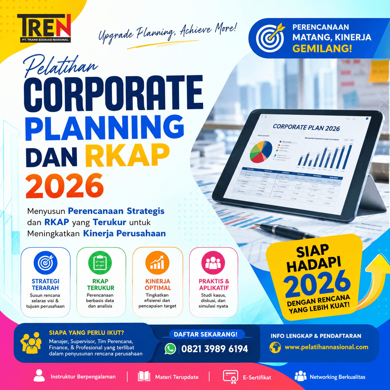 Pelatihan Corporate Planning dan RKAP 2026: Menyusun Perencanaan Strategis dan RKAP yang Terukur untuk Meningkatkan Kinerja Perusahaan