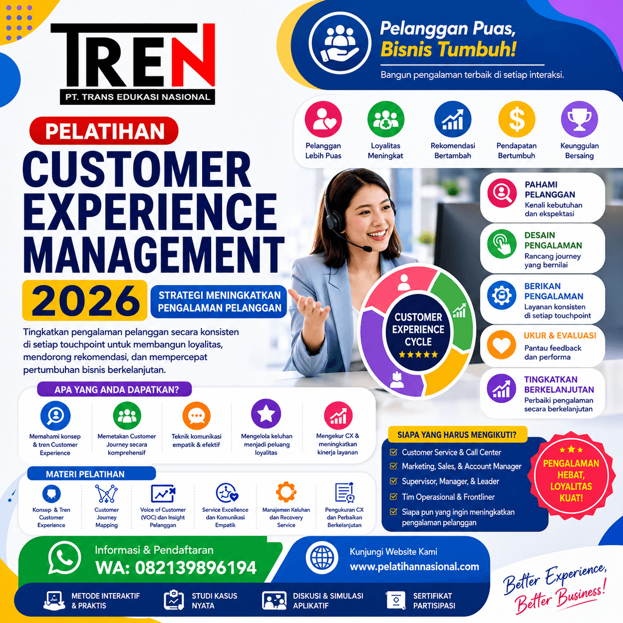 Pelatihan Customer Experience Management 2026: Strategi Meningkatkan Pengalaman Pelanggan untuk Membangun Loyalitas dan Pertumbuhan Bisnis
