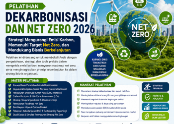 Pelatihan Dekarbonisasi dan Net Zero 2026: Strategi Mengurangi Emisi Karbon, Memenuhi Target Net Zero, dan Mendukung Bisnis Berkelanjutan