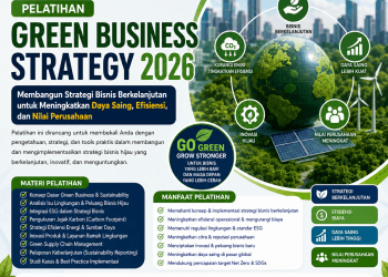 Pelatihan Green Business Strategy 2026: Membangun Strategi Bisnis Berkelanjutan untuk Meningkatkan Daya Saing, Efisiensi, dan Nilai Perusahaan