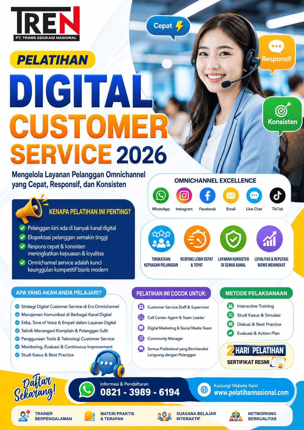 Pelatihan Digital Customer Service 2026: Mengelola Layanan Pelanggan Omnichannel yang Cepat, Responsif, dan Konsisten