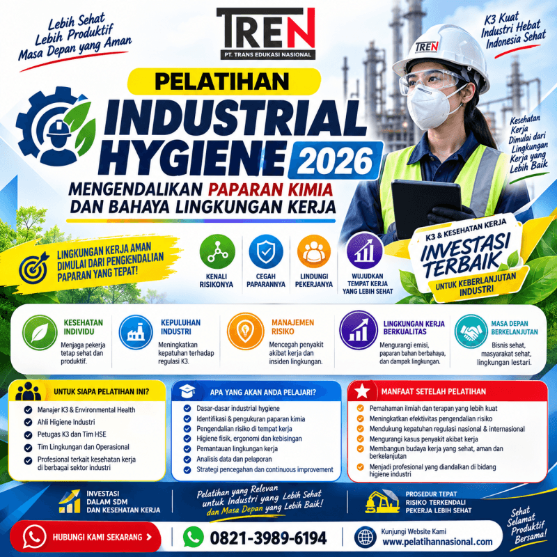 Pelatihan Industrial Hygiene 2026: Mengendalikan Paparan Kimia dan Bahaya Lingkungan Kerja