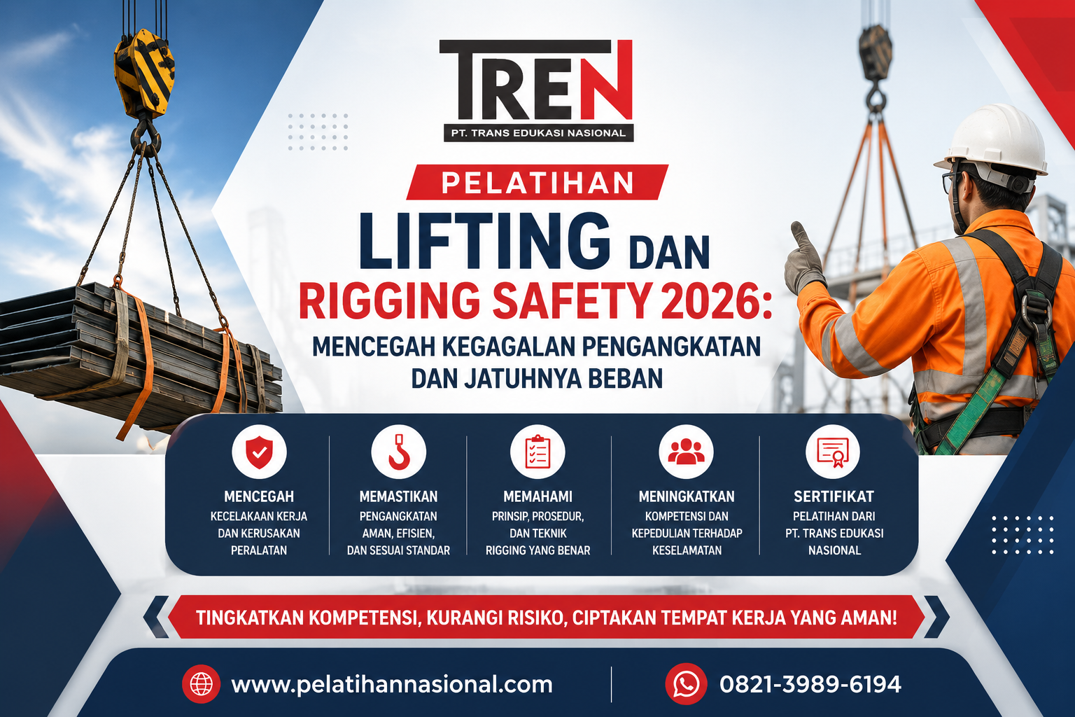 Pelatihan Lifting dan Rigging Safety 2026: Mencegah Kegagalan Pengangkatan dan Jatuhnya Beban