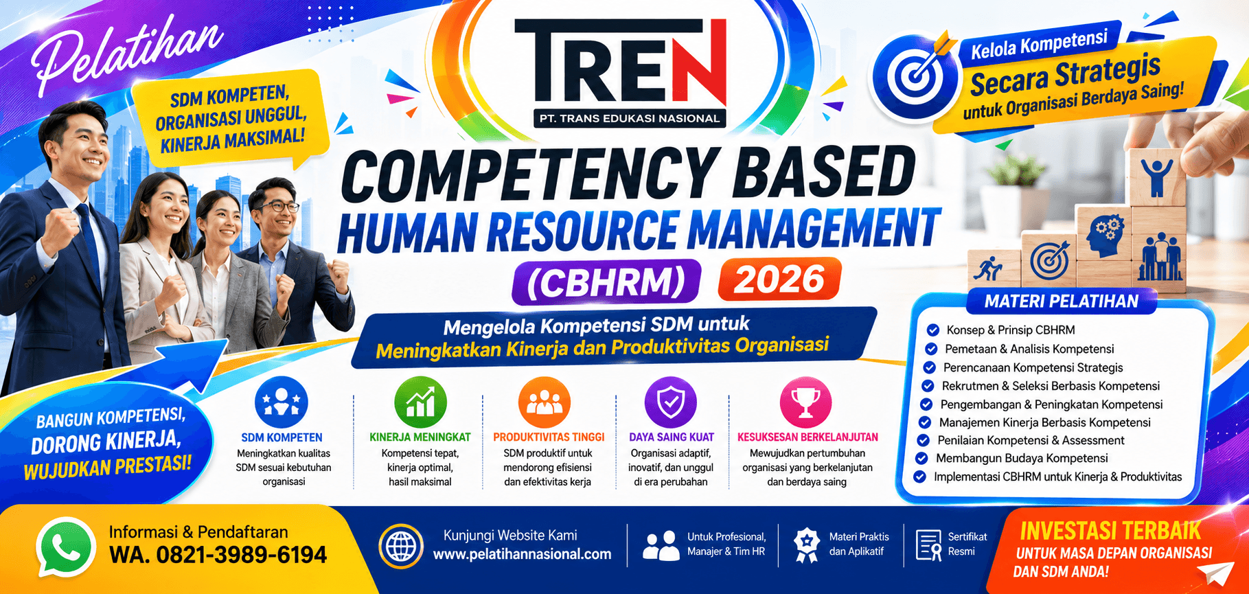Pelatihan Competency Based Human Resource Management (CBHRM) 2026: Mengelola Kompetensi SDM untuk Meningkatkan Kinerja dan Produktivitas Organisasi