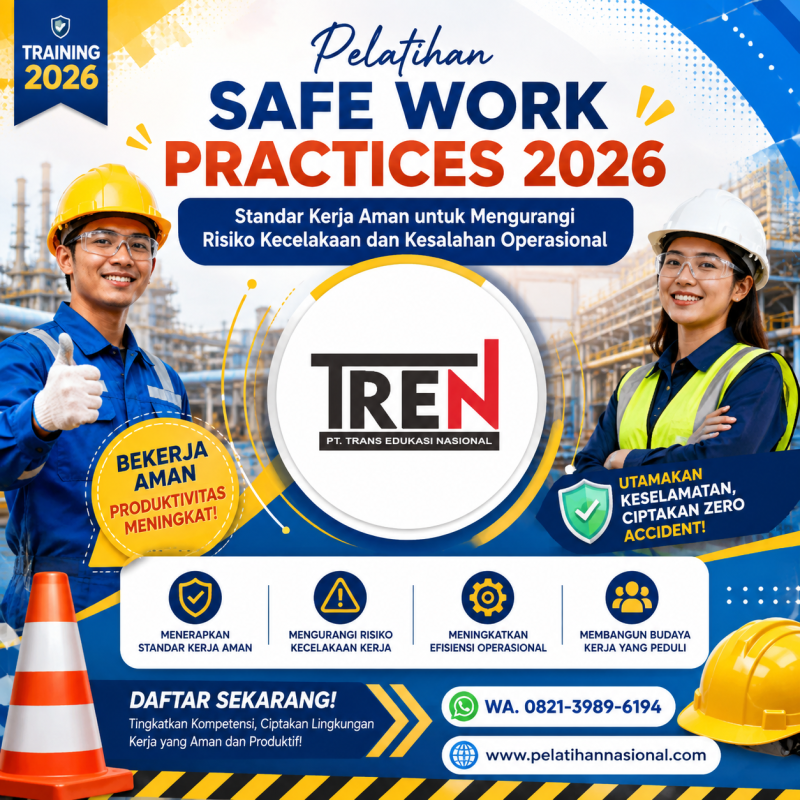 Pelatihan Safe Work Practices 2026: Standar Kerja Aman untuk Mengurangi Risiko Kecelakaan dan Kesalahan Operasional