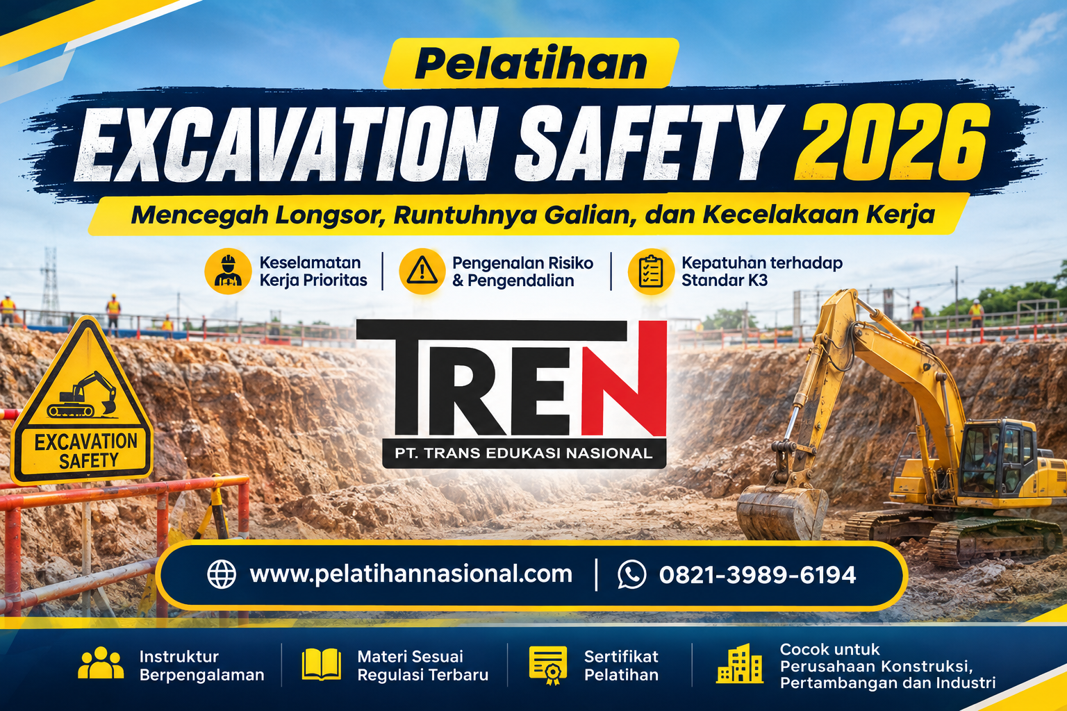 Pelatihan Excavation Safety 2026: Mencegah Longsor, Runtuhnya Galian, dan Kecelakaan Kerja