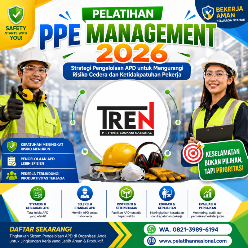 Pelatihan PPE Management 2026: Strategi Pengelolaan APD untuk Mengurangi Risiko Cedera dan Ketidakpatuhan Pekerja