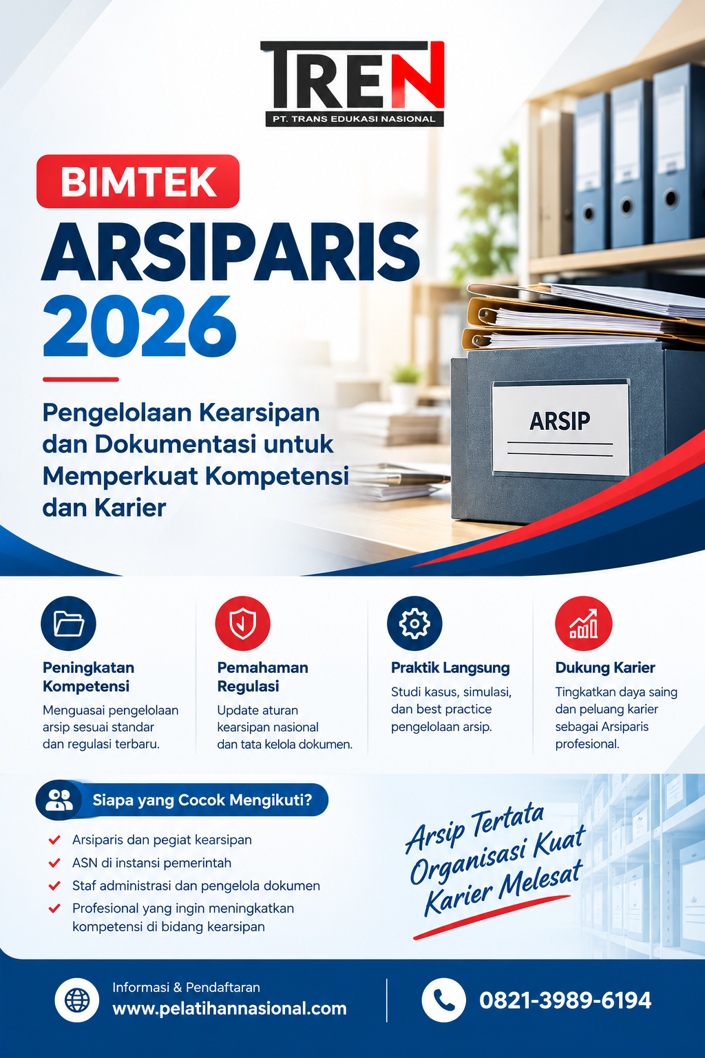 Bimtek Arsiparis 2026: Pengelolaan Kearsipan dan Dokumentasi untuk Memperkuat Kompetensi dan Karier