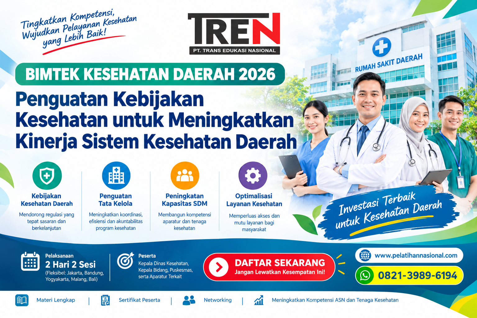 Bimtek Kesehatan Daerah 2026: Penguatan Kebijakan Kesehatan untuk Meningkatkan Kinerja Sistem Kesehatan Daerah
