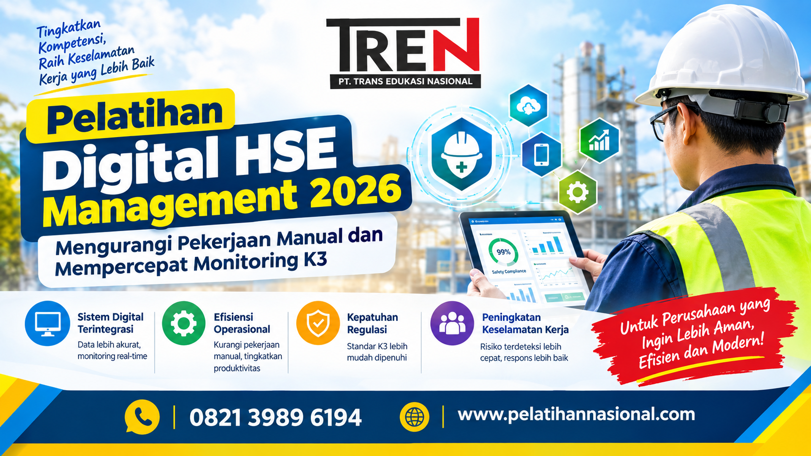 Pelatihan Digital HSE Management 2026: Mengurangi Pekerjaan Manual dan Mempercepat Monitoring K3