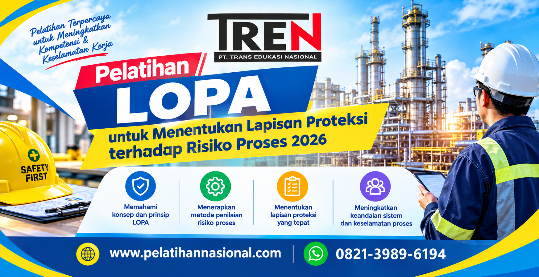 Pelatihan LOPA untuk Menentukan Lapisan Proteksi terhadap Risiko Proses 2026