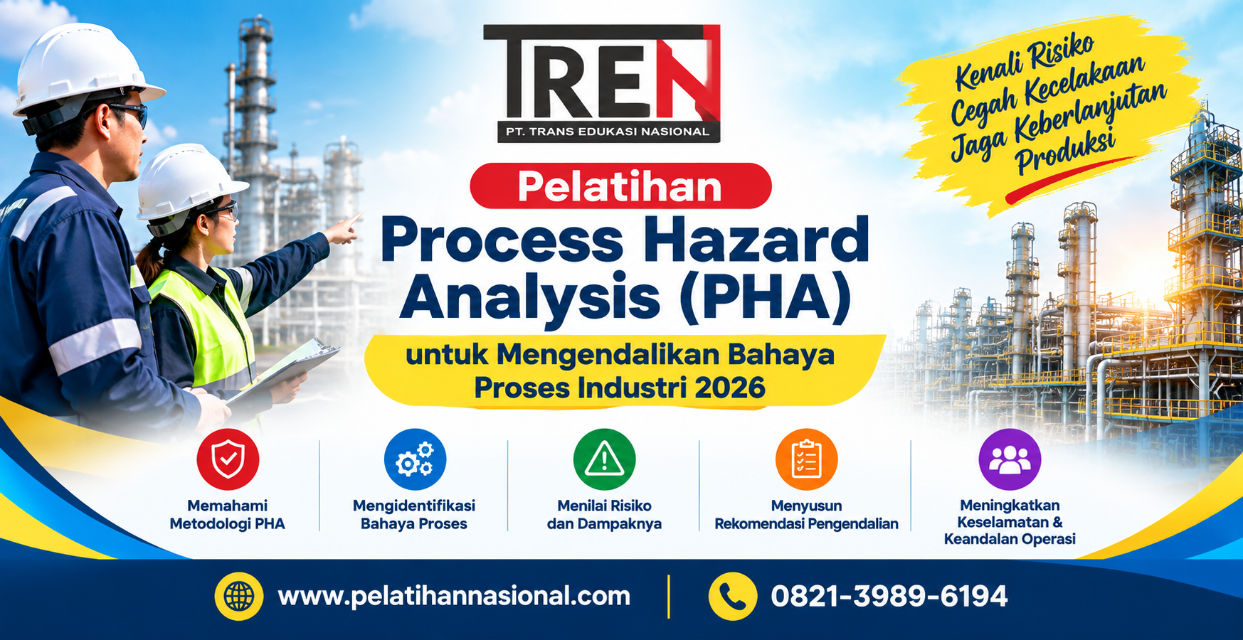 Pelatihan Process Hazard Analysis (PHA) untuk Mengendalikan Bahaya Proses Industri 2026