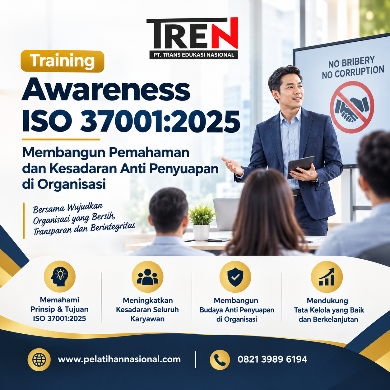 Training Awareness ISO 37001:2025 2026: Membangun Pemahaman dan Kesadaran Anti Penyuapan di Organisasi