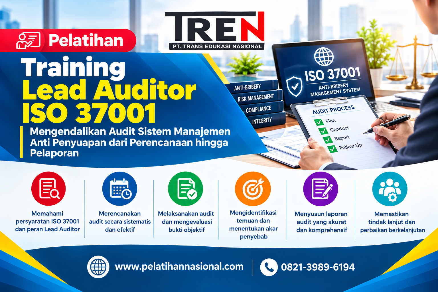 Training Lead Auditor ISO 37001: Mengendalikan Audit Sistem Manajemen Anti Penyuapan dari Perencanaan hingga Pelaporan