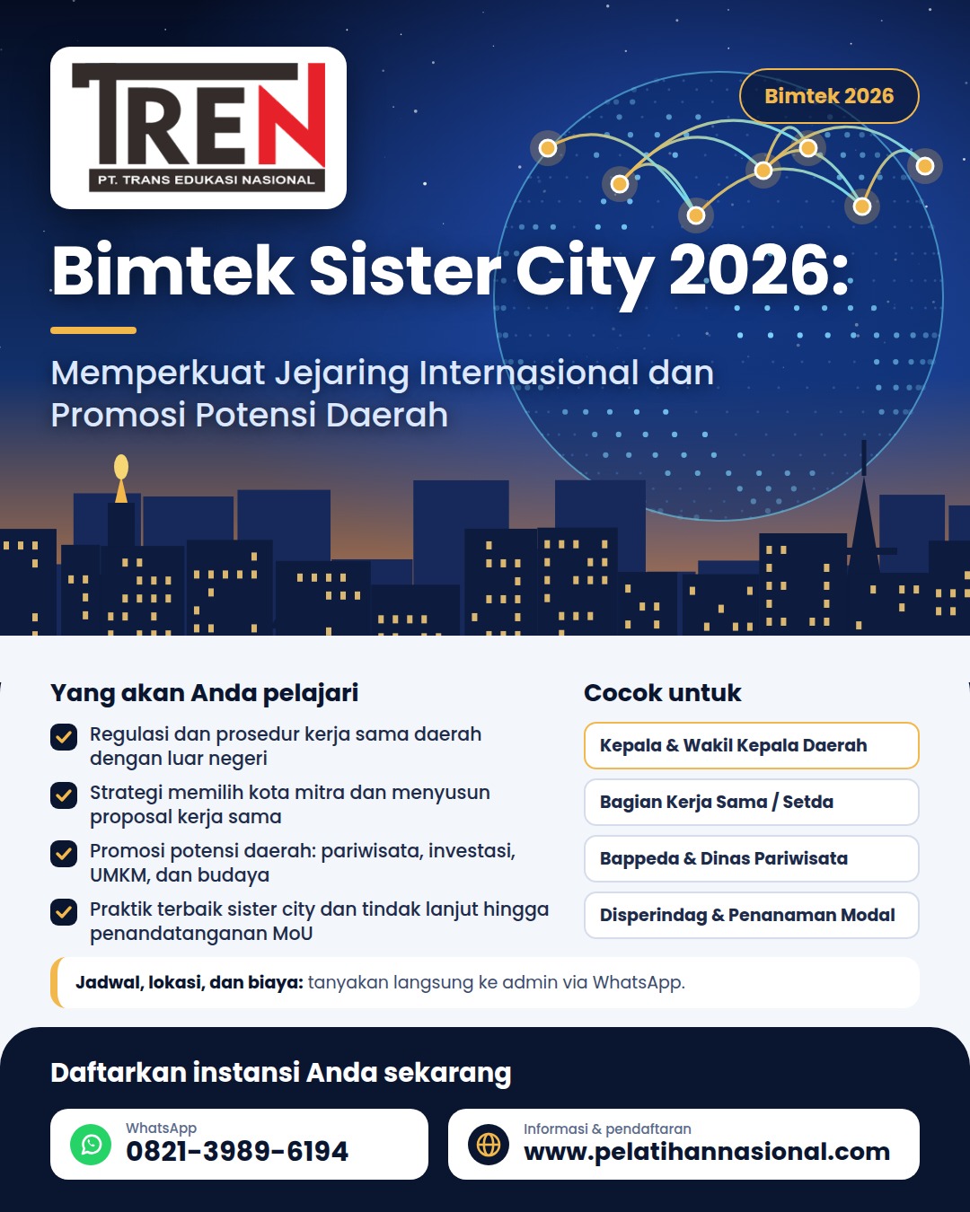 Bimtek Sister City 2026: Memperkuat Jejaring Internasional dan Promosi Potensi Daerah
