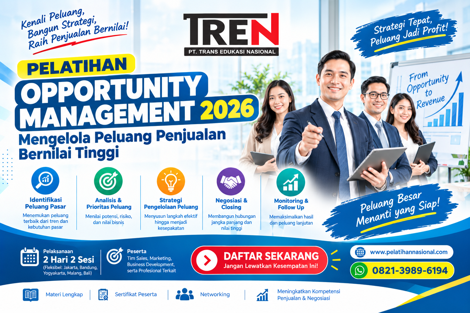 Pelatihan Opportunity Management 2026: Mengelola Peluang Penjualan Bernilai Tinggi