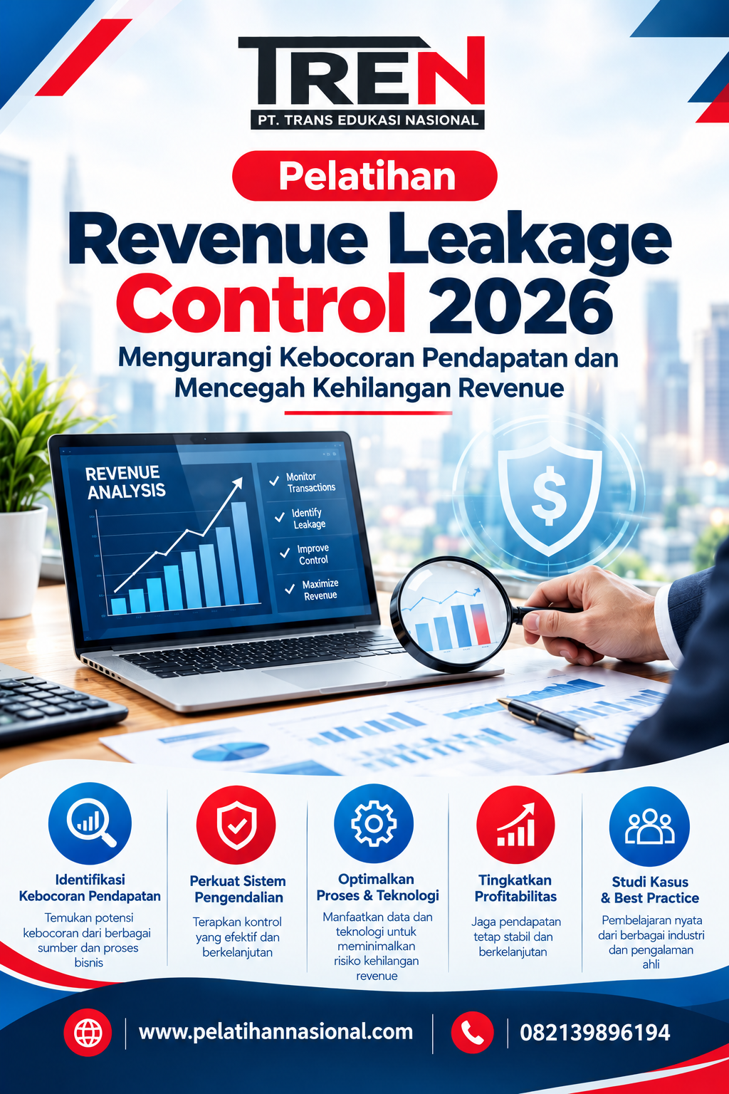 Pelatihan Revenue Leakage Control 2026: Mengurangi Kebocoran Pendapatan dan Mencegah Kehilangan Revenue
