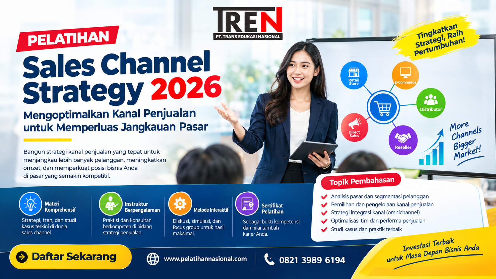Pelatihan Sales Channel Strategy 2026: Mengoptimalkan Kanal Penjualan untuk Memperluas Jangkauan Pasar