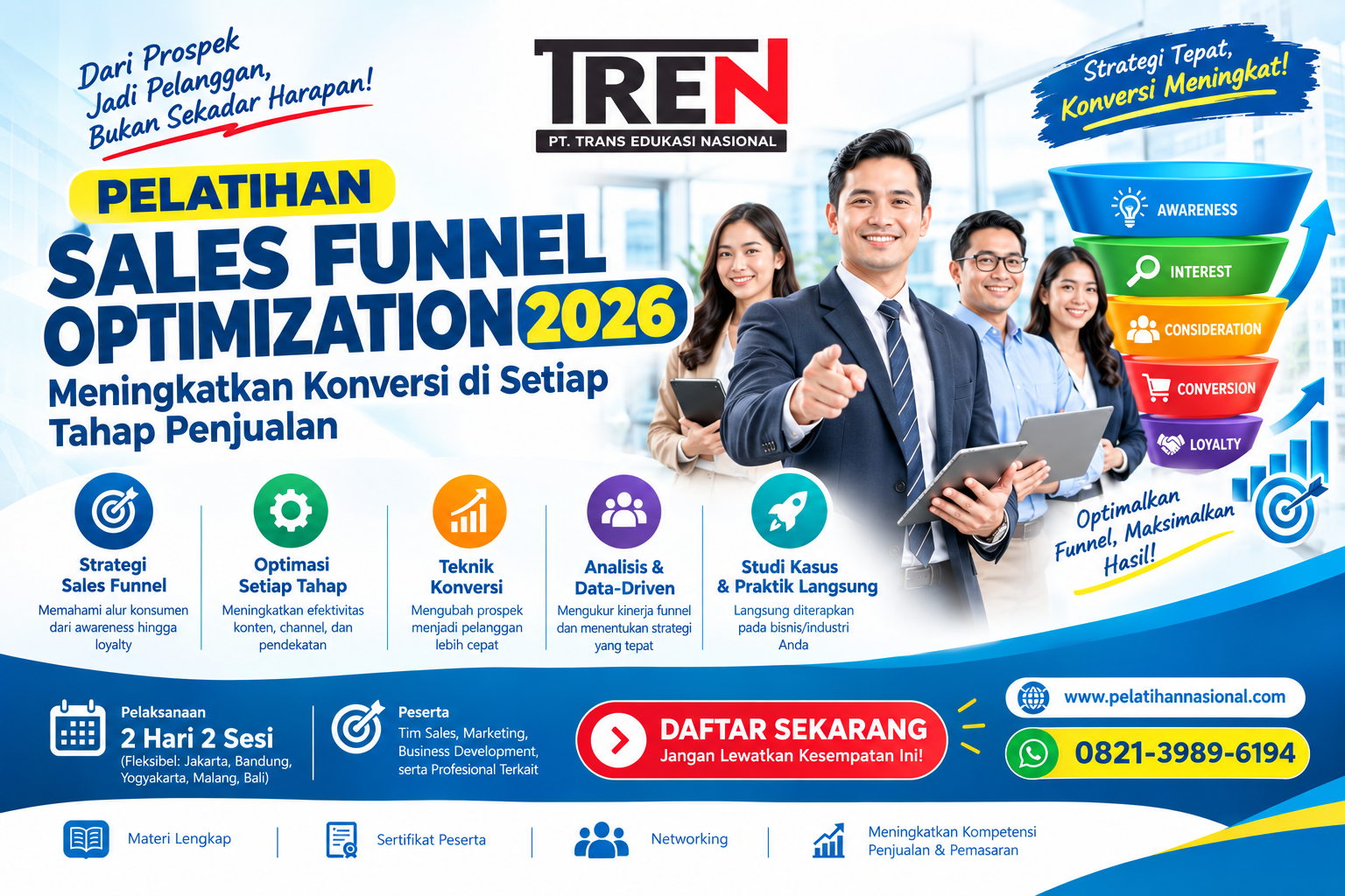 Pelatihan Sales Funnel Optimization 2026: Meningkatkan Konversi di Setiap Tahap Penjualan