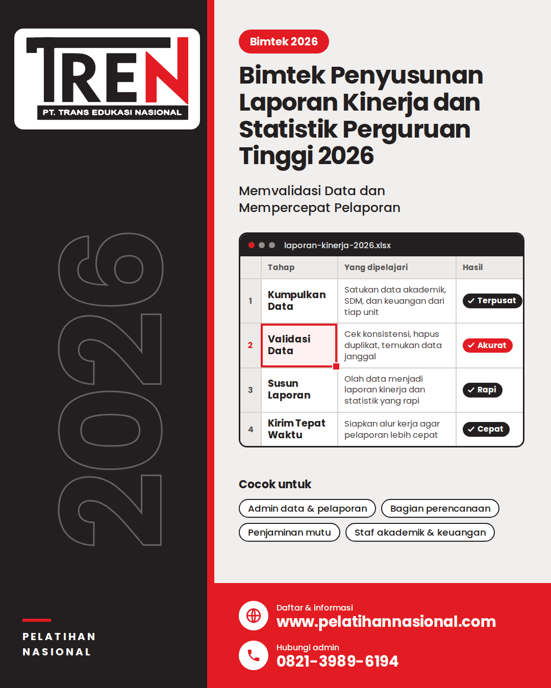 Bimtek Penyusunan Laporan Kinerja dan Statistik Perguruan Tinggi 2026: Memvalidasi Data dan Mempercepat Pelaporan