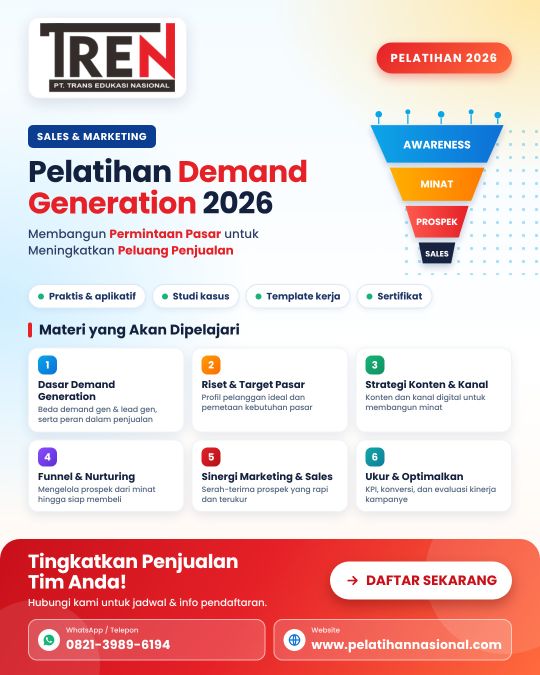Pelatihan Demand Generation 2026: Membangun Permintaan Pasar untuk Meningkatkan Peluang Penjualan