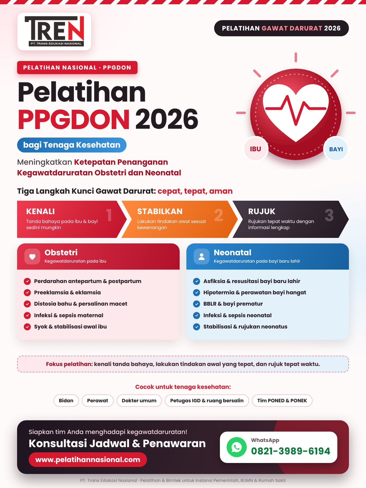 Pelatihan PPGDON 2026 bagi Tenaga Kesehatan: Meningkatkan Ketepatan Penanganan Kegawatdaruratan Obstetri dan Neonatal