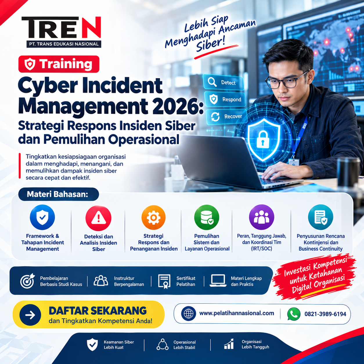 Training Cyber Incident Management 2026: Strategi Respons Insiden Siber dan Pemulihan Operasional
